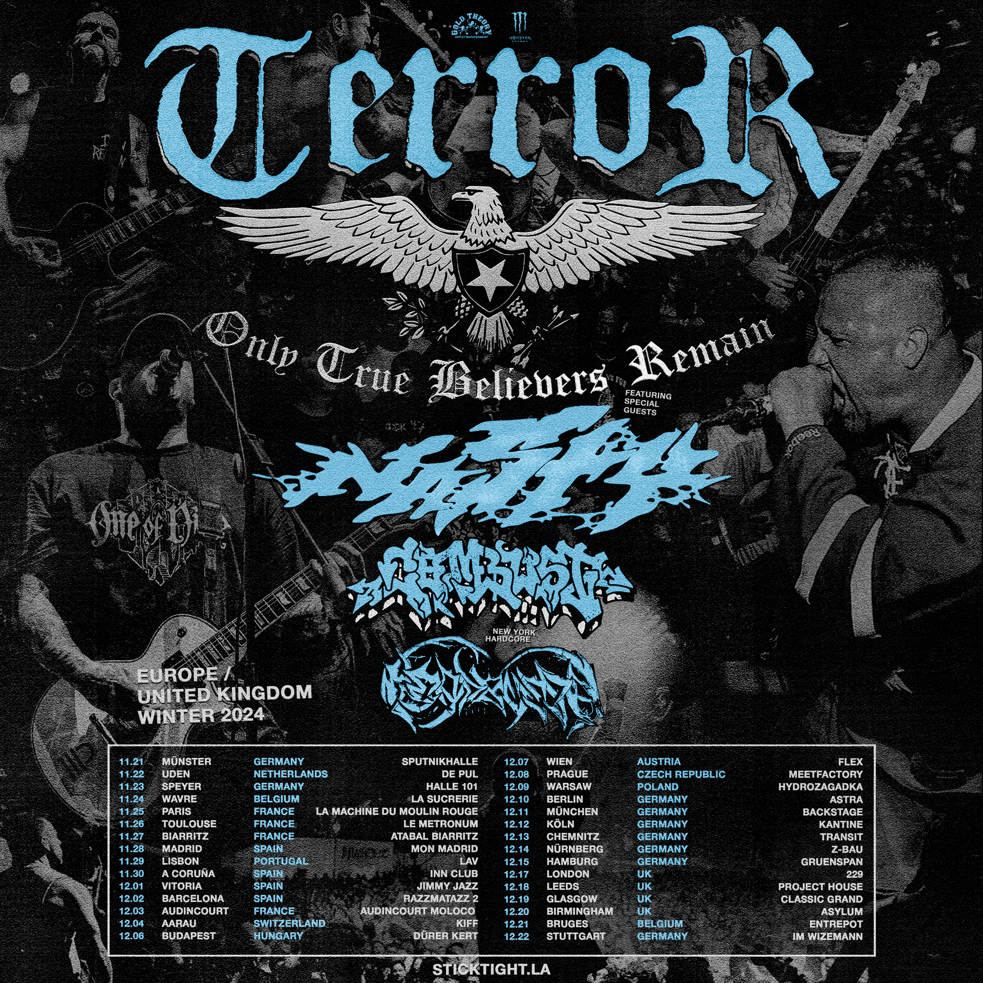 TERROR: European Tour 2024 + Special Guest: Nasty ( Support: Combust & Headbussa)