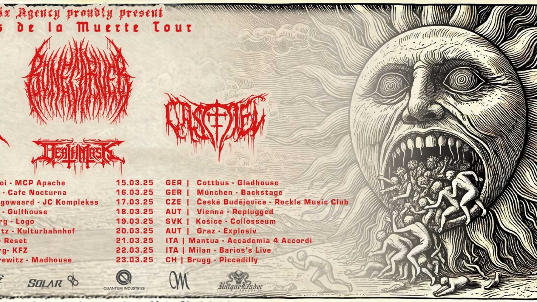 BONECARVER + SO THIS IS SUFFERING + CASTIEL + DEATH MASK  - HIJOS DE LA MUERTE TOUR